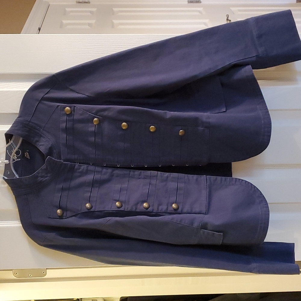 Navy blue military style jacket